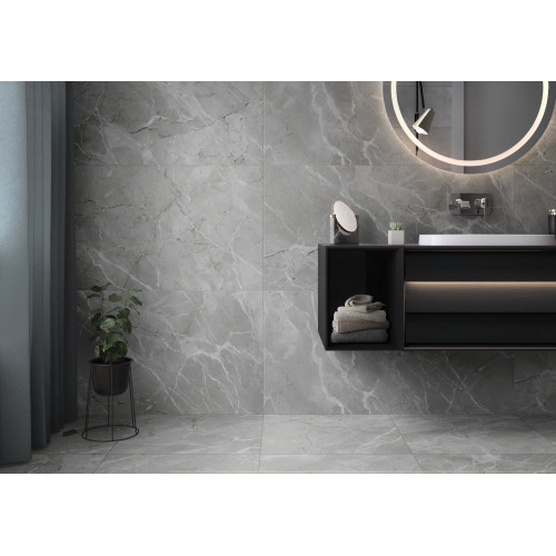 Керамогранит Vitra SilkMarble Бреча Серый МатR9 60x60