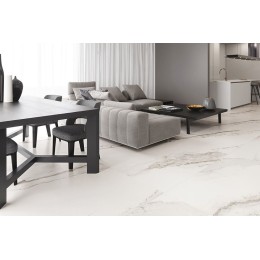 150*320/0.6 Larsen Super Blanco-Gris High-gloss Polished Минеральная поверхность