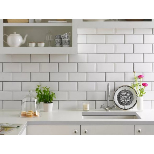 Керамическая плитка Dar Ceramics Biselado Blanco Brillo 7.5x15