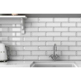 Керамическая плитка Frame white 7,5x22,5 см