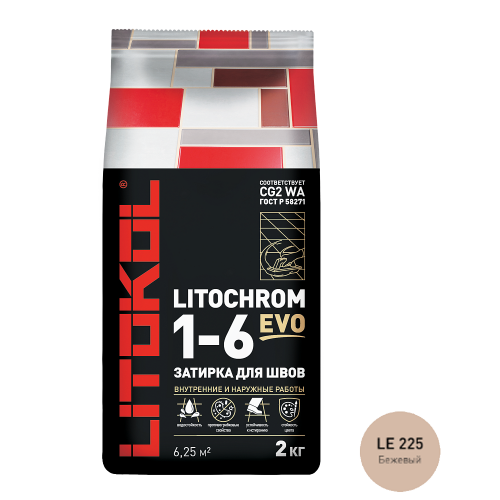 LITOCHROM 1-6 EVO LE 225 бежевый (2kg Al.bag)