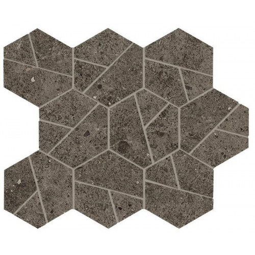 Керамогранит Неглазурованный BOOST STONE Tobacco Mosaico Hex