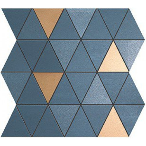 Настенная плитка глазурованная MEK Blue Mosaico Diamond Gold Wall 30,5x30,5