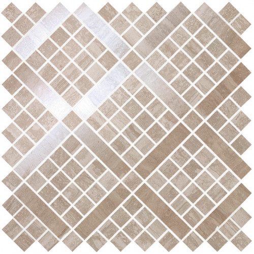 Настенная плитка глазурованная Marvel Pro Travertino Silver Diagonal Mosaic 30,5х30,5