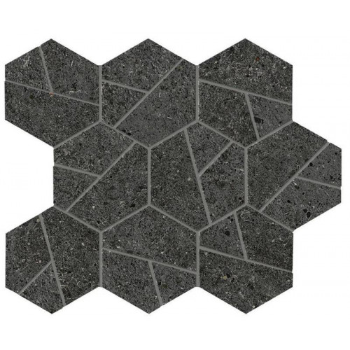 Керамогранит Неглазурованный BOOST STONE Tarmac Mosaico Hex