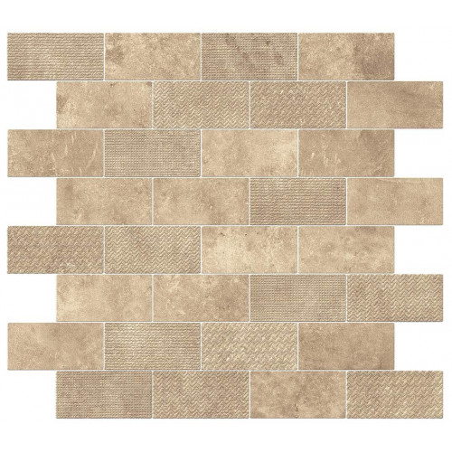 Настенная плитка глазурованная Aix Beige Minibrick Tumbled