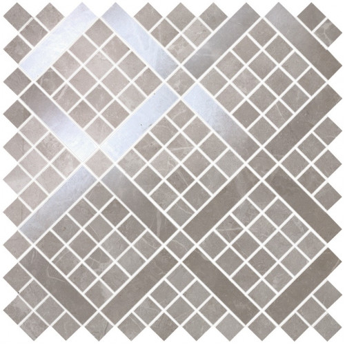 Настенная плитка глазурованная Marvel Pro Grey Fleury Diagonal Mosaic 30,5х30,5