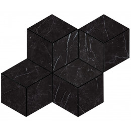 Marvel Stone Nero Marquina Mosaico Esag. 30*35 Lapp.