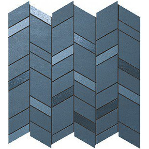 Настенная плитка глазурованная MEK Blue Mosaico Chevron Wall