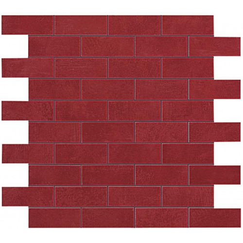 Настенная плитка глазурованная Boost Red Minibrick 30,5x30,5