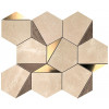 Настенная плитка глазурованная MARVEL Gold Hex Sable-Brown 25,1x29