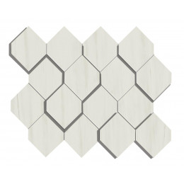 Marvel Stone Bianco Dol. Mosaico Esagono 28,2x35,3 3D