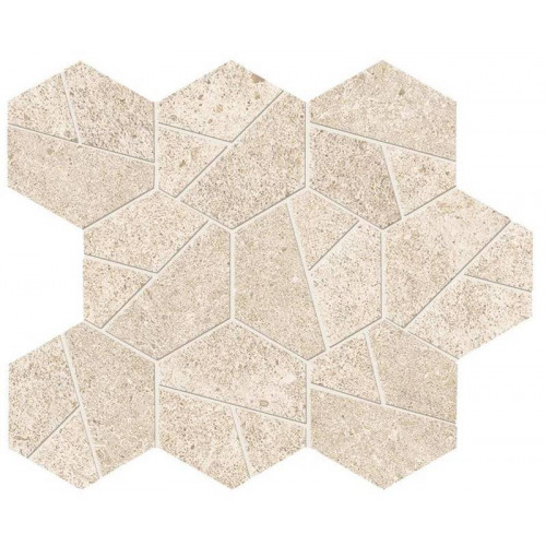 Керамогранит Неглазурованный BOOST STONE Ivory Mosaico Hex