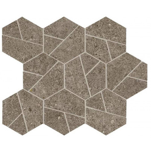 Керамогранит Неглазурованный BOOST STONE Taupe Mosaico Hex