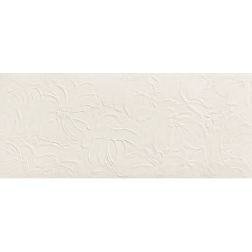 Настенная плитка Глазурованная 3D WALL PLASTER Bloom White 50x120