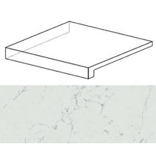 Керамогранит Неглазурованный Marvel Carrara Pure Scalino Ang. Sx