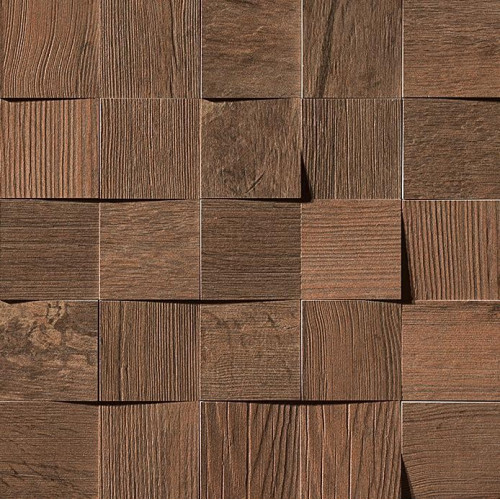 Керамогранит Неглазурованный Axi Dark Oak Mosaico 3D 35x35