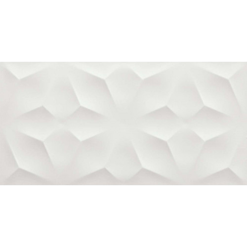 Настенная плитка глазурованная 3D Diamond White Matt 40x80